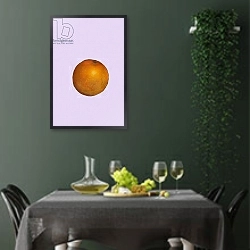 «Orange 1» в интерьере столовой в зеленых тонах