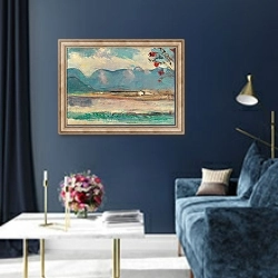 «Pinzgauer Landschaft mit dem Steinernen Meer» в интерьере в классическом стиле в синих тонах