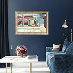 «Diner, 2012» в интерьере в классическом стиле в синих тонах