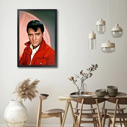 «Presley, Elvis 3» в интерьере столовой в стиле ретро