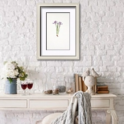 «Iris ruthenica» в интерьере в стиле прованс над столиком