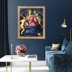 «The Holy Family» в интерьере в классическом стиле в синих тонах