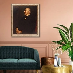 «Theodor Fontane» в интерьере классической гостиной над диваном