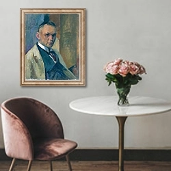 «Self Portrait 4 1» в интерьере в классическом стиле над креслом