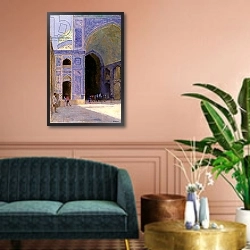 «Friday Mosque, Yazd» в интерьере классической гостиной над диваном