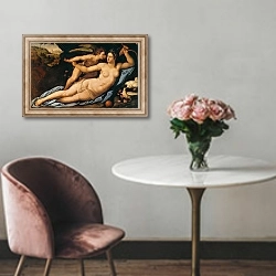 «Venus and Cupid» в интерьере в классическом стиле над креслом