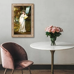 «Portrait of Mrs. Henry Maxwell» в интерьере в классическом стиле над креслом