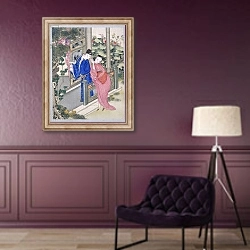 «A Man leads his Lover from the Garden into the Bedroom» в интерьере в классическом стиле в фиолетовых тонах