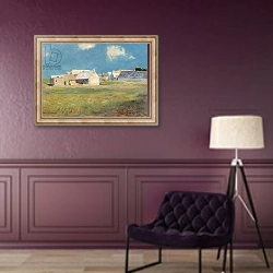 «Breton Village, c.1890» в интерьере в классическом стиле в фиолетовых тонах