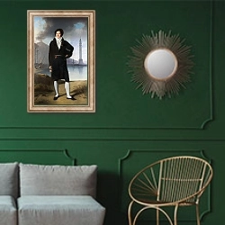 «Dr Forlenze» в интерьере классической гостиной с зеленой стеной над диваном