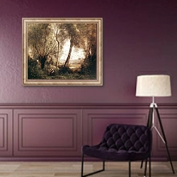 «Landscape 5» в интерьере в классическом стиле в фиолетовых тонах