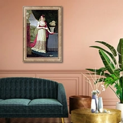 «Josephine Tasher de la Pagerie Empress of the French, 1808» в интерьере классической гостиной над диваном