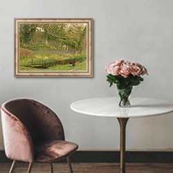 «Pleasant Land» в интерьере в классическом стиле над креслом