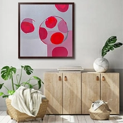 «Натюрморт с фруктами» в интерьере современной комнаты над комодом