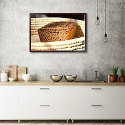 «Домашний хлеб  2» в интерьере современной кухни над раковиной