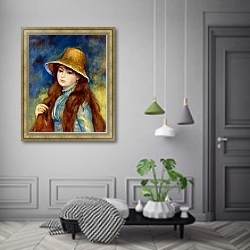 «Девушка в соломенной шляпе» в интерьере коридора в классическом стиле
