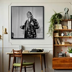 «Сальватор Дали» в интерьере кабинета в стиле ретро над столом
