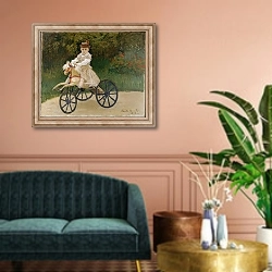 «Jean Monet on his Hobby Horse» в интерьере классической гостиной над диваном