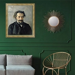 «Portrait of Pavel Blaramberg 1888» в интерьере в классическом стиле над банкеткой