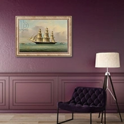 «A Sea Witch Clipper» в интерьере в классическом стиле в фиолетовых тонах