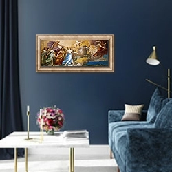 «Aurora, 1613-14» в интерьере в классическом стиле в синих тонах
