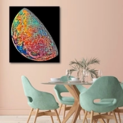 «Разноцветная луна» в интерьере современной столовой в пастельных тонах