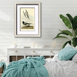 «Black Tern 2» в интерьере спальни в стиле прованс с голубыми деталями