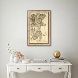 «Angel with Scroll - figure number six, 1880» в интерьере в классическом стиле над столом