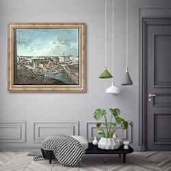«View of Stockholm from the Royal Palace» в интерьере коридора в классическом стиле