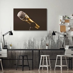 «Золотой микрофон» в интерьере офиса в стиле лофт