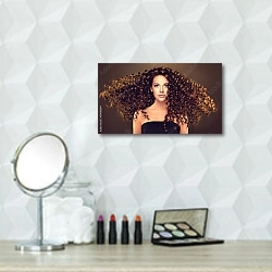 «Девушка с роскошными кудрявыми волосами» в интерьере салона красоты