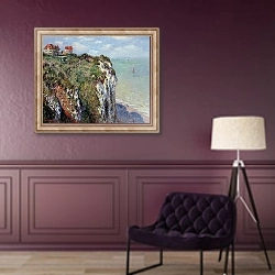 «Утес в Дипе» в интерьере в классическом стиле в фиолетовых тонах