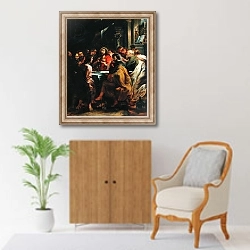 «The Last Supper, 1630-32» в интерьере в классическом стиле над комодом