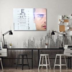 «Проверка зрения у мужчины» в интерьере офиса в стиле лофт