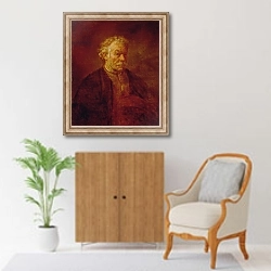 «Portrait of an Elderly Man» в интерьере в классическом стиле над комодом