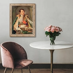 «Napoleon I King of Italy, c.1805-10» в интерьере в классическом стиле над креслом