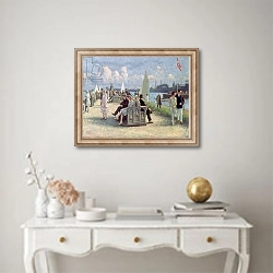 «People on a Promenade» в интерьере в классическом стиле над столом