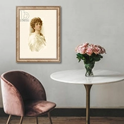 «Tennyson's Lady Clara Vere de Vere» в интерьере в классическом стиле над креслом