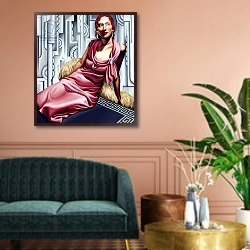 «LA VIE EN ROSE» в интерьере классической гостиной над диваном