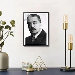 «Sergei Pavlovich Diaghilev» в интерьере в стиле ретро над столом
