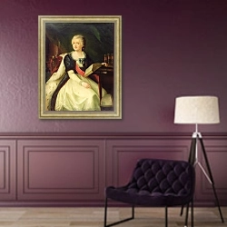 «Portrait of Princess Yekaterina R. Vorontsova-Dashkova» в интерьере в классическом стиле в фиолетовых тонах