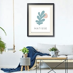 «Details Matisse» в интерьере светлой гостиной в скандинавском стиле над диваном