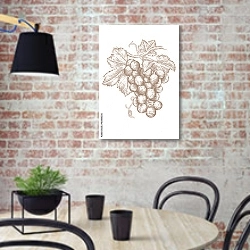 «Виноградная гроздь» в интерьере современной кухни с кирпичной стеной