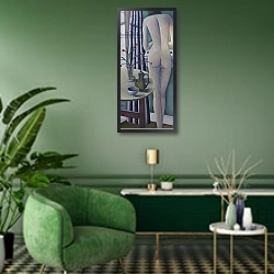«Le Matin» в интерьере гостиной в зеленых тонах