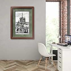 «Saint Basil's Cathedral, Moscow» в интерьере современного кабинета на стене