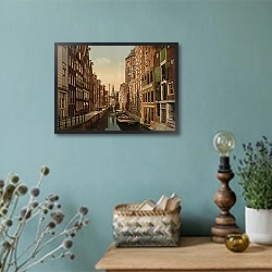 «Нидерланды. Амстердам, Колк» в интерьере в стиле ретро с бирюзовыми стенами