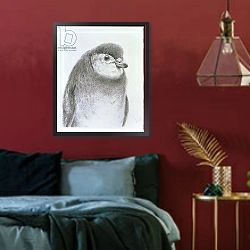 «Penguin Chick» в интерьере спальни с акцентной стеной
