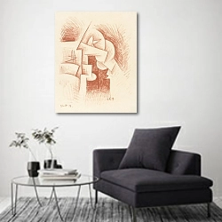«Sheet 19» в интерьере в стиле минимализм над креслом