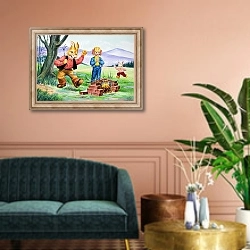 «Brer Rabbit 74» в интерьере классической гостиной над диваном