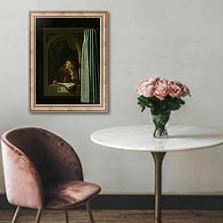 «Self Portrait 13» в интерьере в классическом стиле над креслом